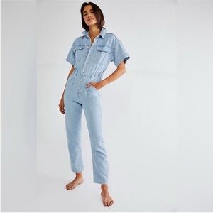 Light Blue Denim Jumpsuit